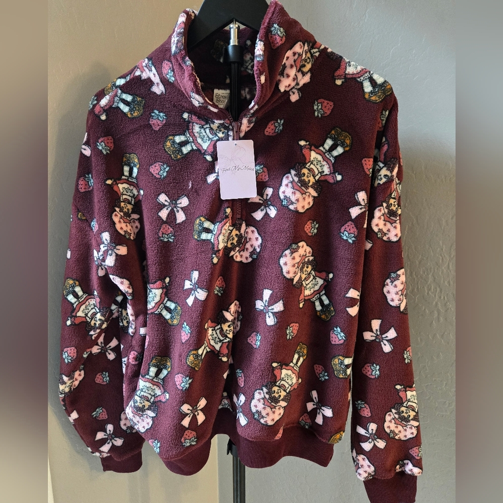 Strawberry Shortcake Fleece Zip Pullover Size M